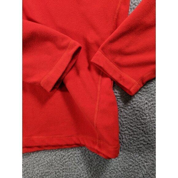 Eddie Bauer First Ascent Fleece Jacket Zip Pullover Mens 2XL Orange Gray Pocket - Picture 9 of 11